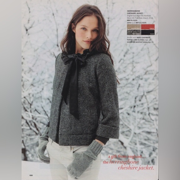 J. Crew Jackets & Blazers - J. Crew Herringbone Cheshire Jacket Size 6 100% Wool and 100% Silk Lining.